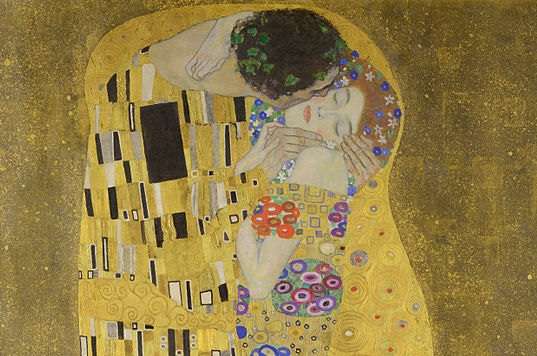 <i>The Osculation</i> by Gustav Klimt